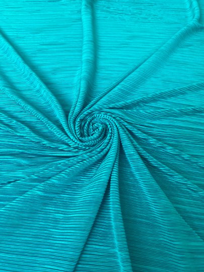 Stretch Knit Pleated Teal