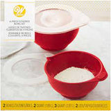 Wilton 2-Quart and 3-Quart Mixing Bowl Set with Lids – 4 Piece