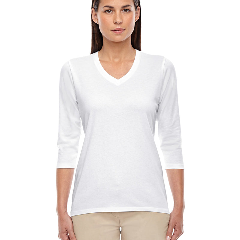 Ladies' Perfect Fit Bracelet-Length V-Neck Top