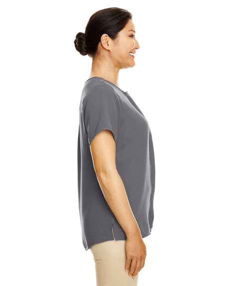 Ladies' Perfect Fit Short-Sleeve Crepe Blouse