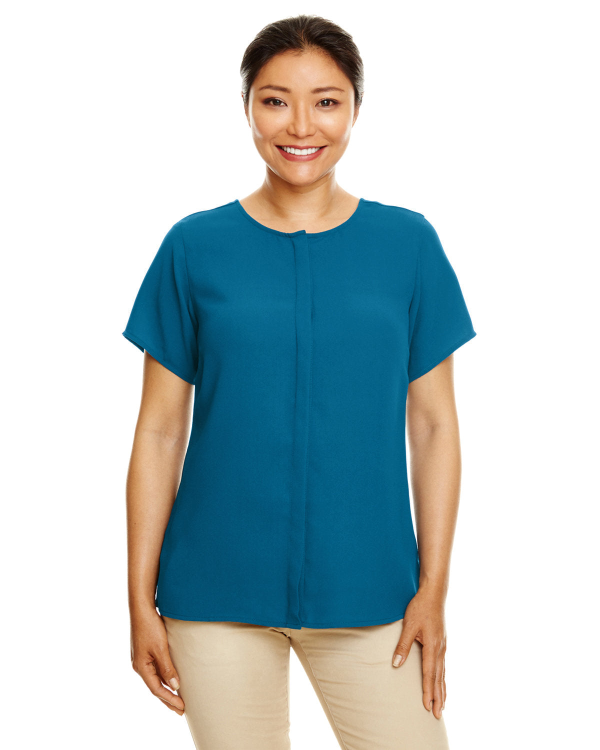 Ladies' Perfect Fit™ Short-Sleeve Crepe Blouse