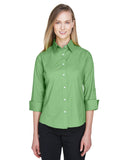 Women's Perfect Fit Three-Quarter Sleeve Stretch Poplin Dress Shirt