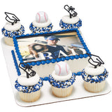 Graduation Icon and cap Assortment Cupcake Cake Pics - set of 144
