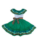 Unik Girl's Fancy Traditional Mexican Cinco De Mayo Fiesta Dress - Colorful Embroidered Fiesta Dress, Size 4-14 (1 Piece)