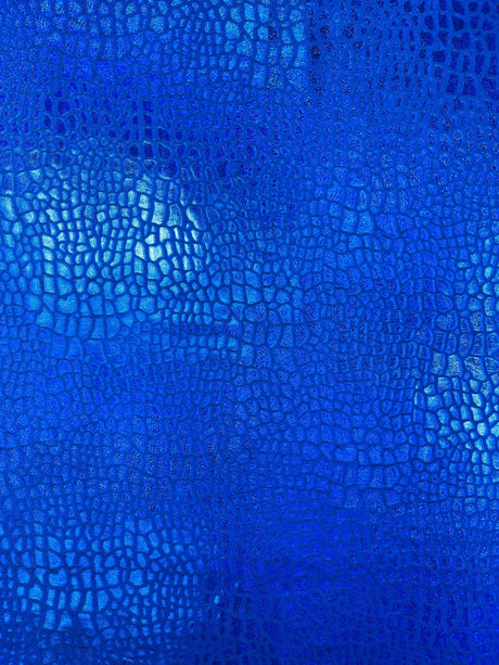 Dragon Skin Foil Stretch Velvet Fabric - Iridescent Snake Print, 58" Width (1 Yard)