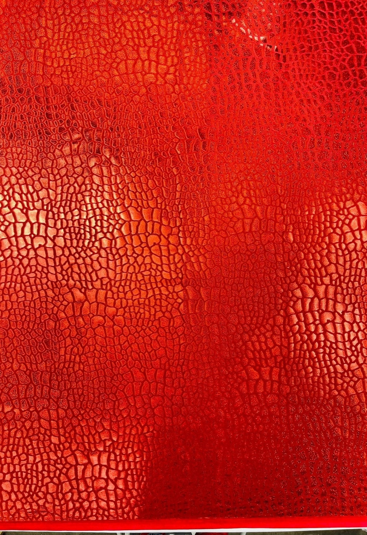 Dragon Skin Foil Stretch Velvet Fabric - Iridescent Snake Print, 58" Width (1 Yard)