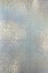 Dragon Skin Foil Stretch Velvet Fabric - Iridescent Snake Print, 58" Width (1 Yard)
