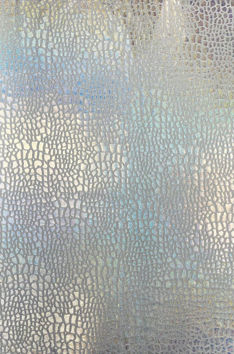 Dragon Skin Foil Stretch Velvet Fabric - Iridescent Snake Print, 58" Width (1 Yard)
