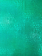 Dragon Skin Foil Stretch Velvet Fabric - Iridescent Snake Print, 58" Width (1 Yard)