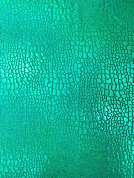 Dragon Skin Foil Stretch Velvet Fabric - Iridescent Snake Print, 58" Width (1 Yard)