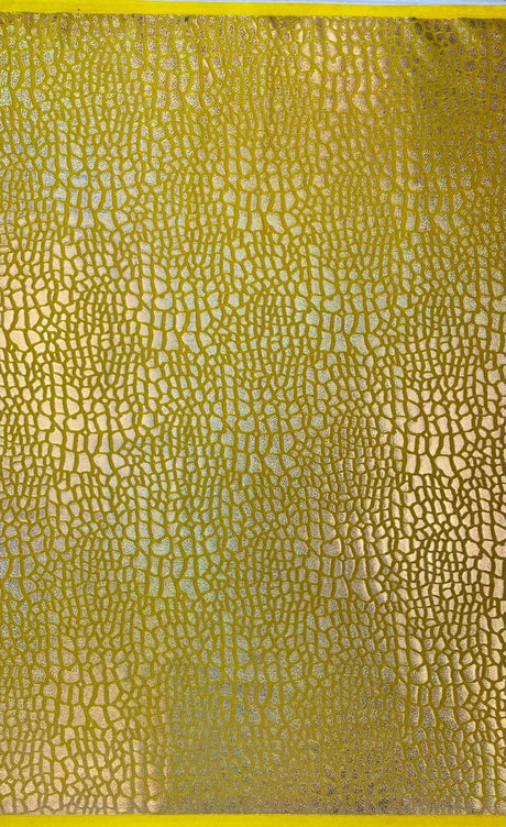 Dragon Skin Foil Stretch Velvet Fabric - Iridescent Snake Print, 58" Width (1 Yard)