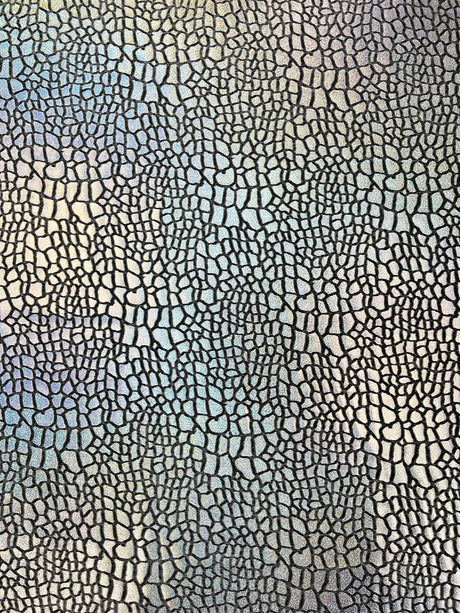 Dragon Skin Foil Stretch Velvet Fabric - Iridescent Snake Print, 58" Width (1 Yard)