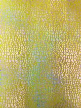 Dragon Skin Foil Stretch Velvet Fabric - Iridescent Snake Print, 58" Width (1 Yard)