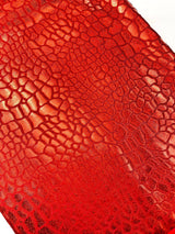 Dragon Skin Foil Stretch Velvet Fabric - Iridescent Snake Print, 58" Width (1 Yard)