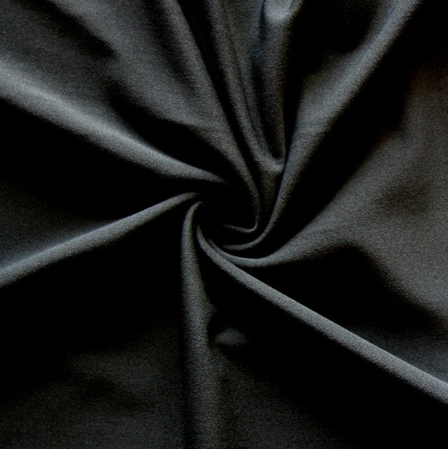 Black Dri-Fit Midweight Lycra Jersey Knit Fabric