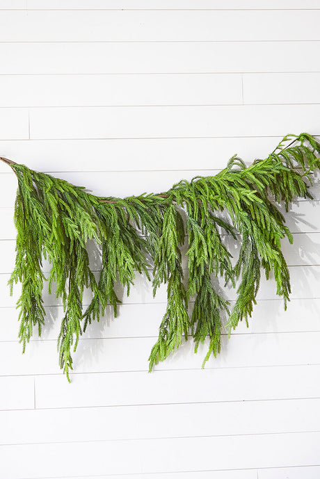 47" Real Touch Norfolk Pine Dripping Garland