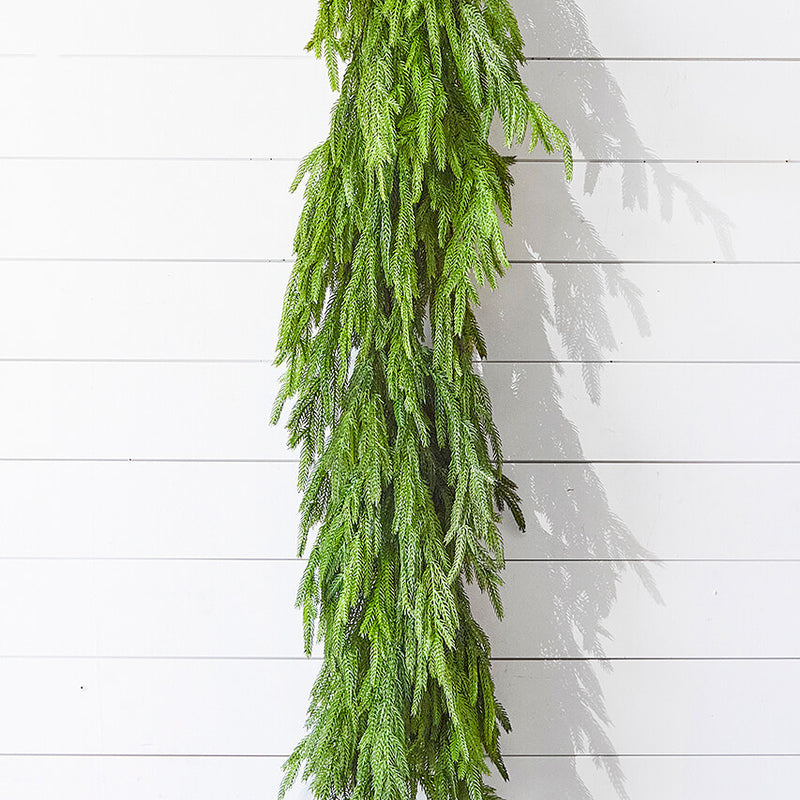 47 Inch Real Touch Norfolk Pine Dripping Garland 29 Inch Drop Decor
