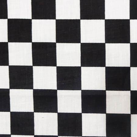 2″ Two Inch Black Racing Checkered Poly Cotton Fabric,