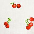 Cherry Toss White Poly Cotton Fabric,