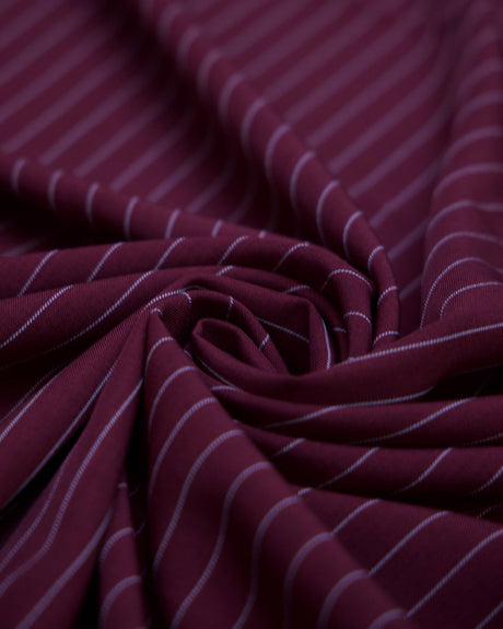 Pin Stripe Suiting Burgundy