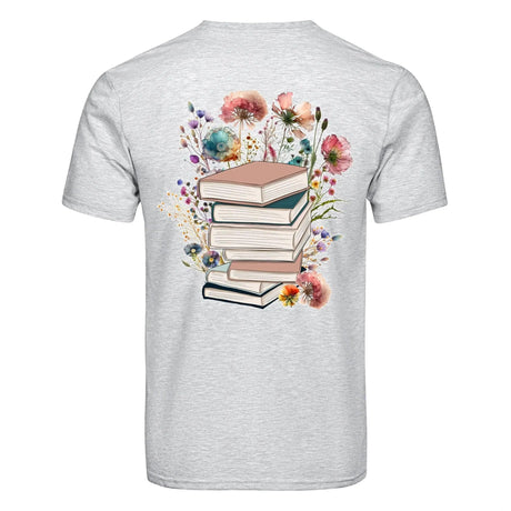 DTF Heat Transfer - Books & Flowers 10"