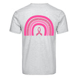 DTF Heat Transfer - Breast Cancer Rainbow - 10"