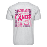 DTF Heat Transfer - Cancer Courage 10"