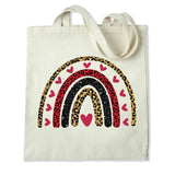 DTF Heat Transfer - Cheeta Rainbow & Hearts 10"