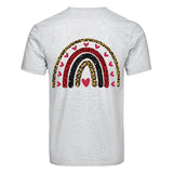DTF Heat Transfer - Cheeta Rainbow & Hearts 10"