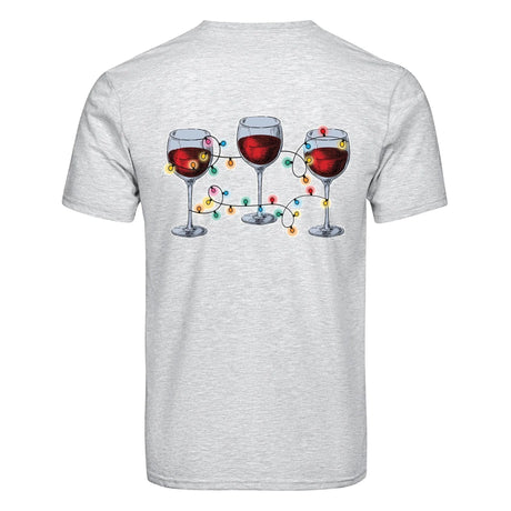 DTF Heat Transfer - Christmas Lights & Red Wine 10"