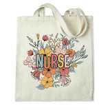 DTF Heat Transfer - Floral Nurse - 10"