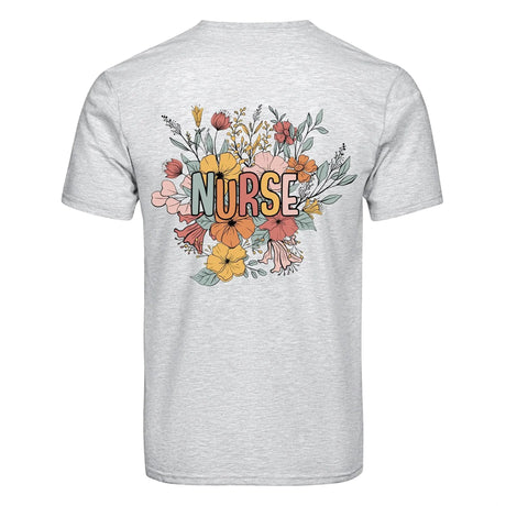 DTF Heat Transfer - Floral Nurse - 10"