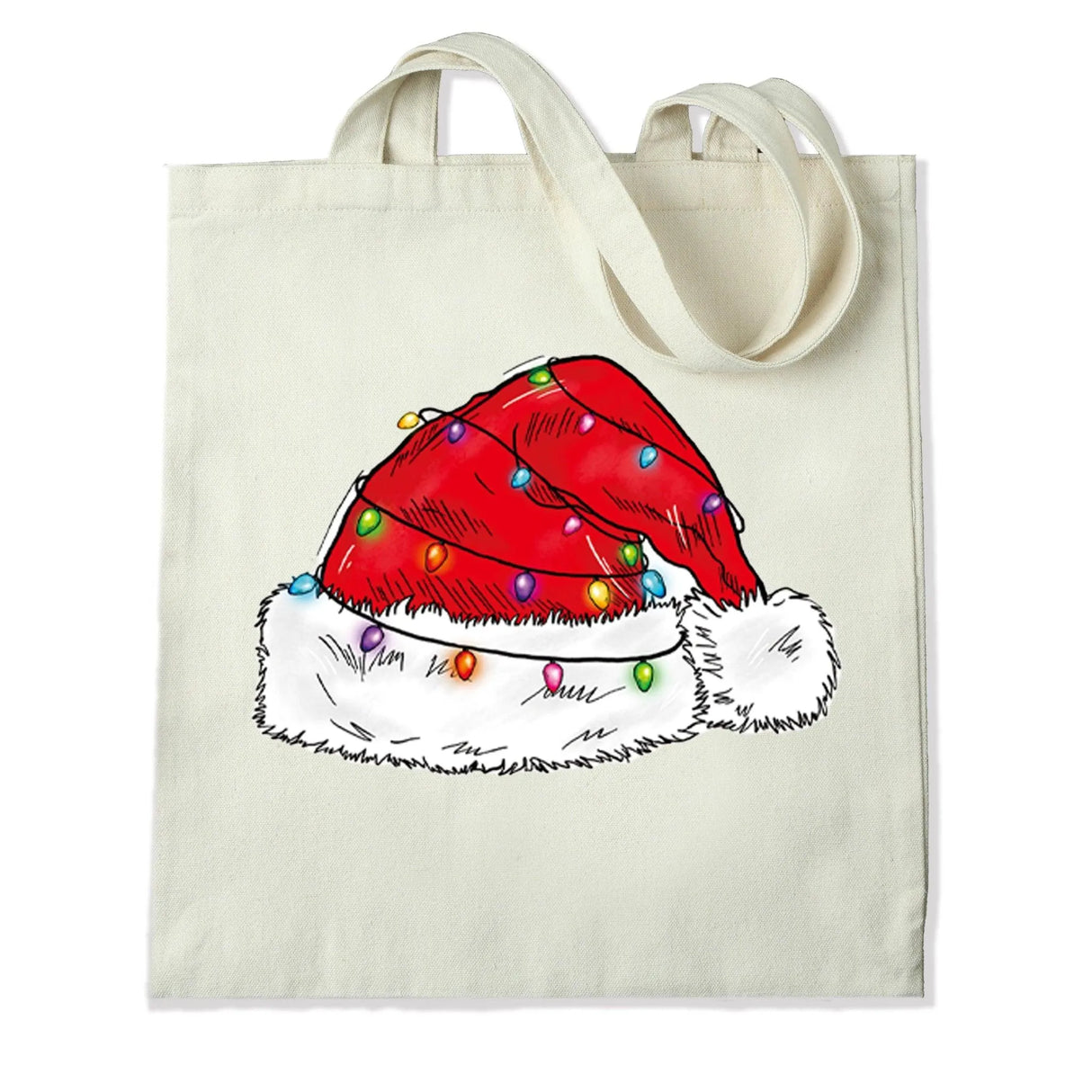 DTF Heat Transfer - Santa Hat & Lights 04"