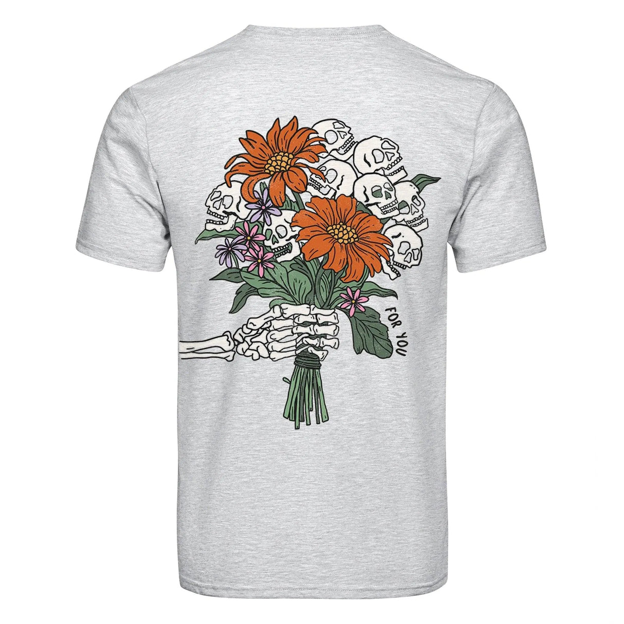 DTF Heat Transfer - Skull Bouquet 10"