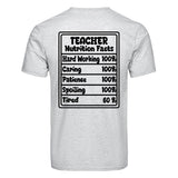 DTF Heat Transfer - Teacher Nutrition Facts 04"