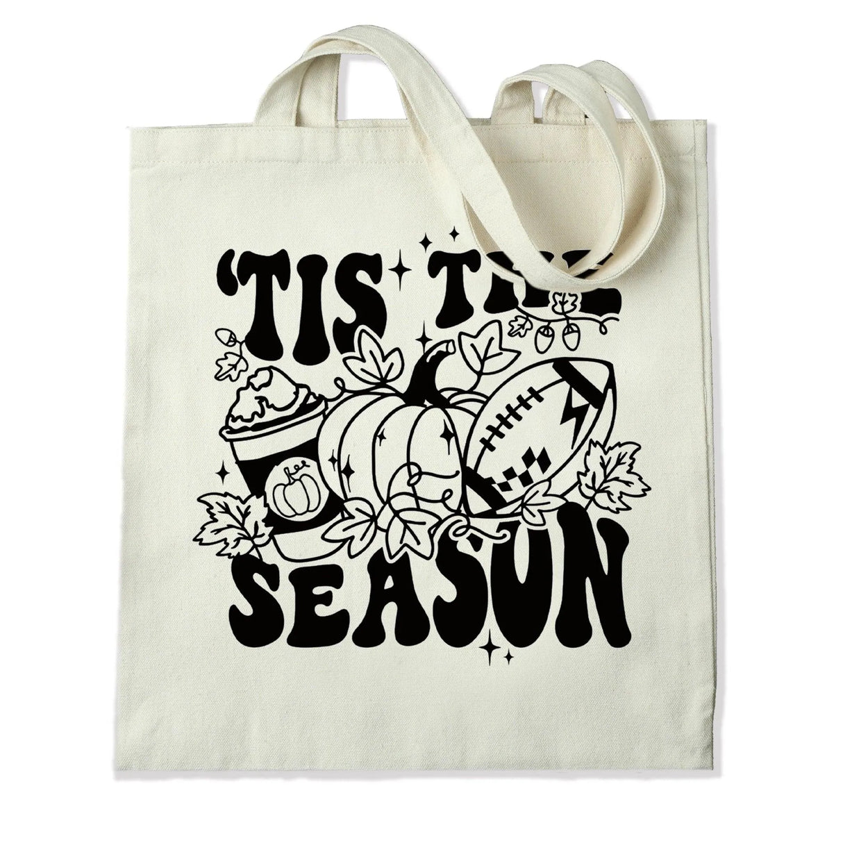 DTF Heat Transfer - Tis the Season Black - 10"