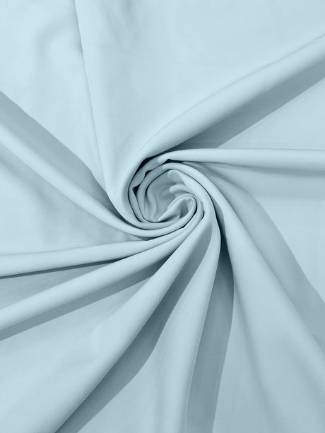 Dull Stretch Crepe Polyester Spandex Fabric - Solid Colors, 58" Width (1 Yard)