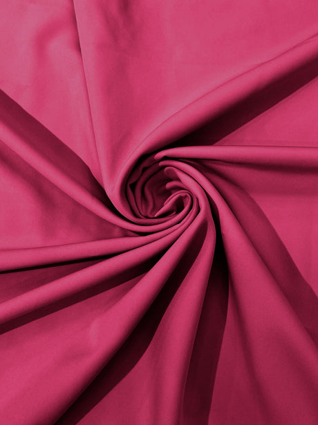 Dull Stretch Crepe Polyester Spandex Fabric - Solid Colors, 58" Width (1 Yard)