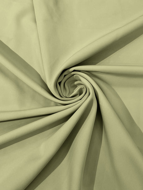 Dull Stretch Crepe Polyester Spandex Fabric - Solid Colors, 58" Width (1 Yard)