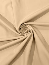 Dull Stretch Crepe Polyester Spandex Fabric - Solid Colors, 58" Width (1 Yard)