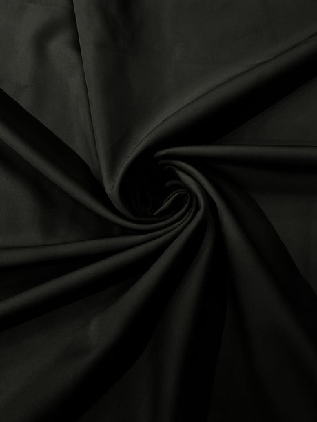 Dull Stretch Crepe Polyester Spandex Fabric - Solid Colors, 58" Width (1 Yard)