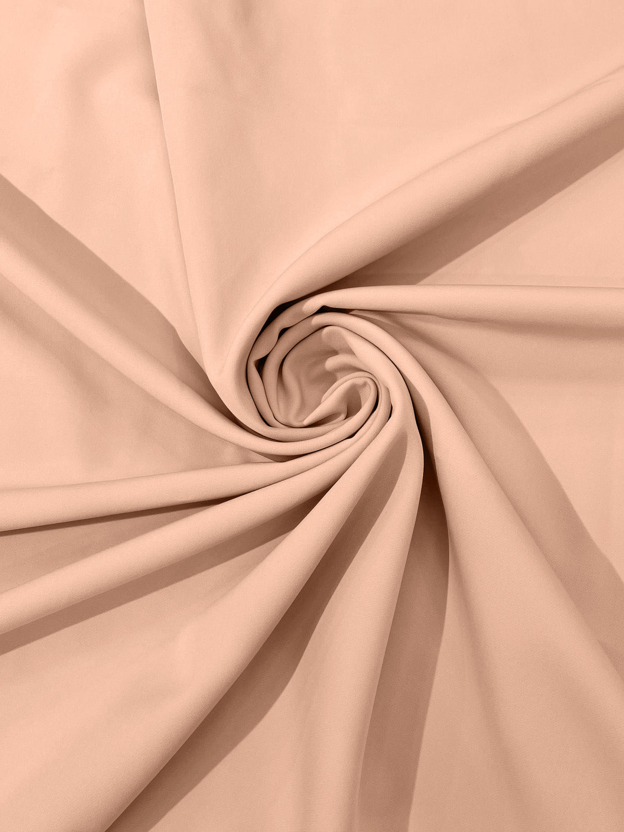 Dull Stretch Crepe Polyester Spandex Fabric - Solid Colors, 58" Width (1 Yard)