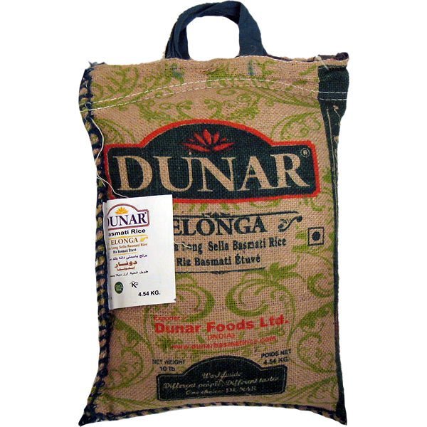 Dunar Elonga Basmati Rice | Extra Long Sella - 10 lbs