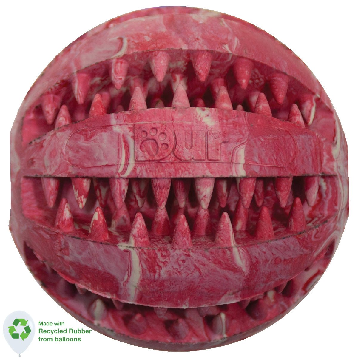 Dog Toy Medium Ball Red & White
