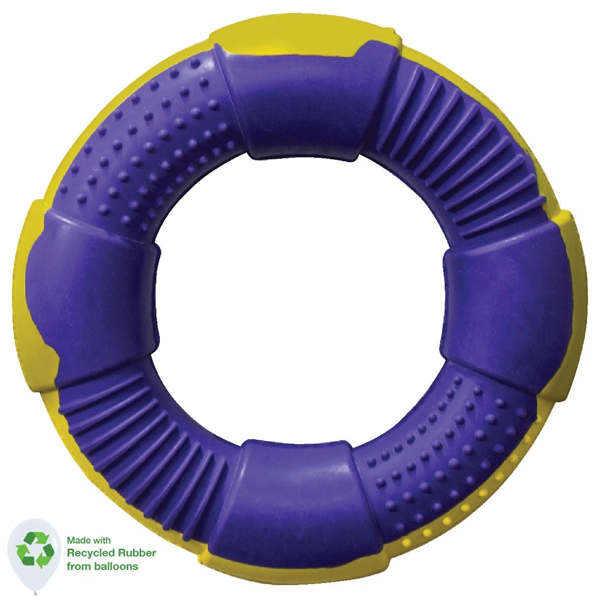 Dog Toy Medium Ring Violet & Yellow