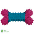 Dog Toy Small Bone in Fuchsia & Caribbean Blue