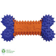 Dog Toy Small Bone Orange & Blue