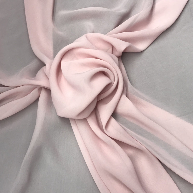 Dusty Rose 100 Percent Polyester Chiffon Fabric - Dusty Rose, Sheer, 59"-60" Width (1 Yard)