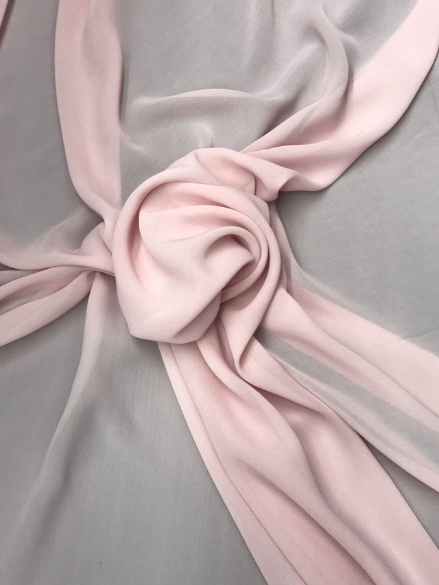 Dusty Rose 100 Percent Polyester Chiffon Fabric - Dusty Rose, Sheer, 59"-60" Width (1 Yard)
