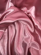 Dusty Rose Polyester Satin Fabric - Dusty Rose, 58"-60" Width